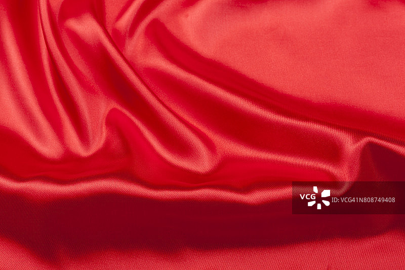 红色丝绸的质地图片素材