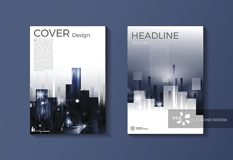 现代封面蓝色模板，设计，年度报告，杂志和传单布局矢量a4图片素材