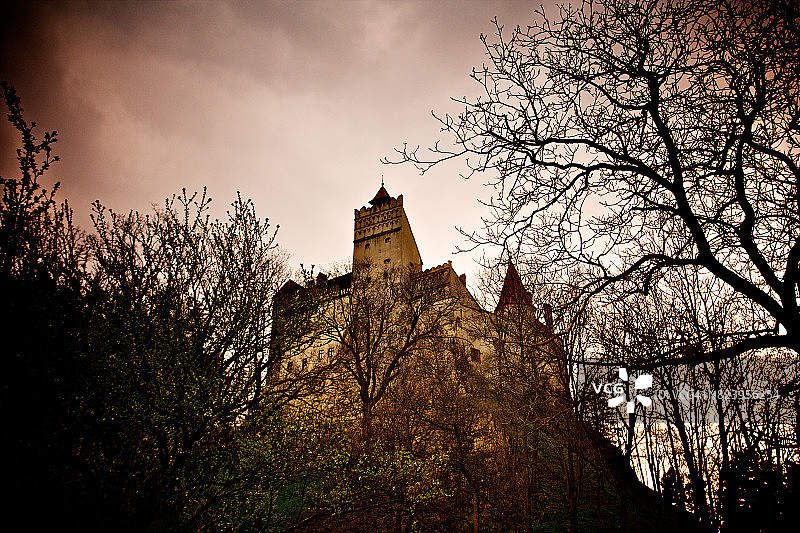 麸皮城堡,罗马尼亚。图片素材