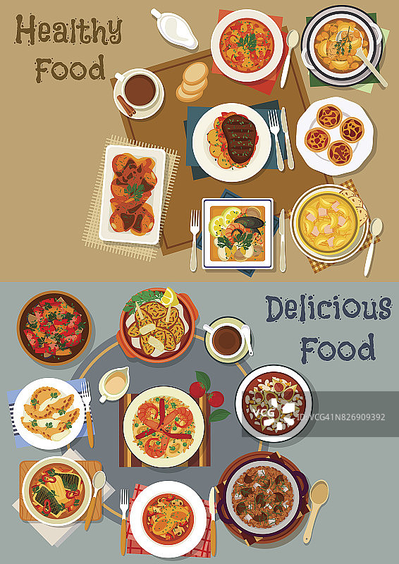 葡萄牙菜肴图标设置为菜单设计图片素材