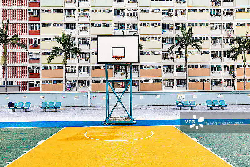 香港彩虹村篮球场图片素材