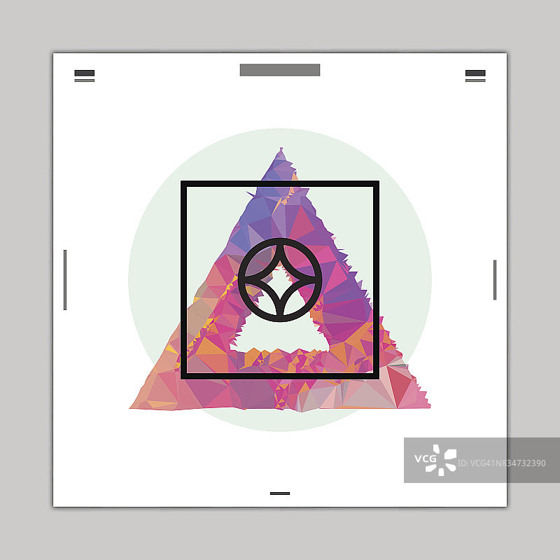 多边形三角形抽象图形设计海报布局模板图片素材