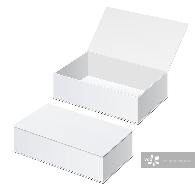 白色包装纸板箱套装图片素材