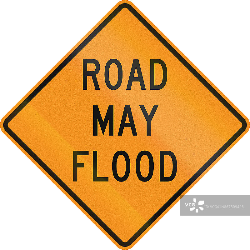 美国MUTCD道路标志-道路可能会被淹图片素材