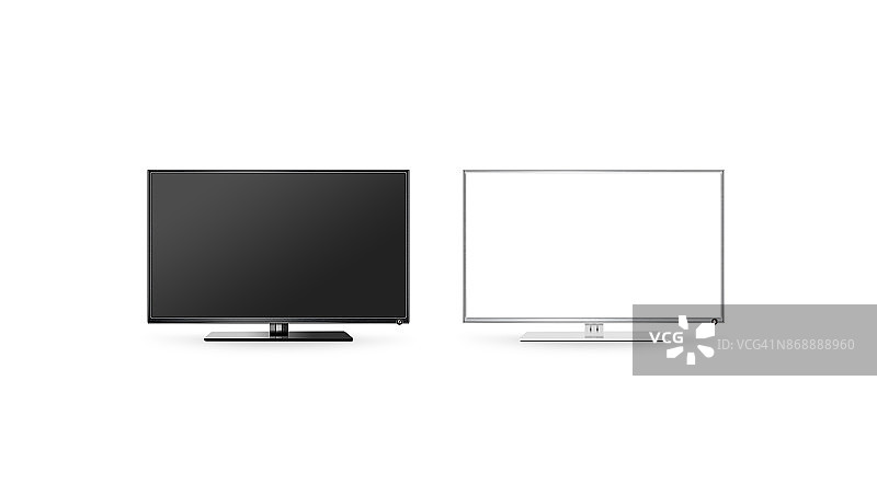 电视液晶平板模拟隔离，黑白电视机图片素材