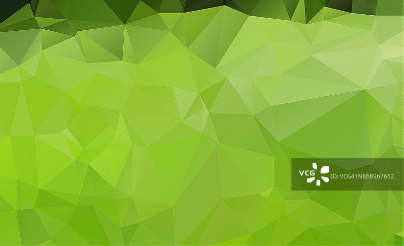 抽象的绿色由三角形组成。几何背景折纸风格与梯度。三角设计适合您的业务。图片素材