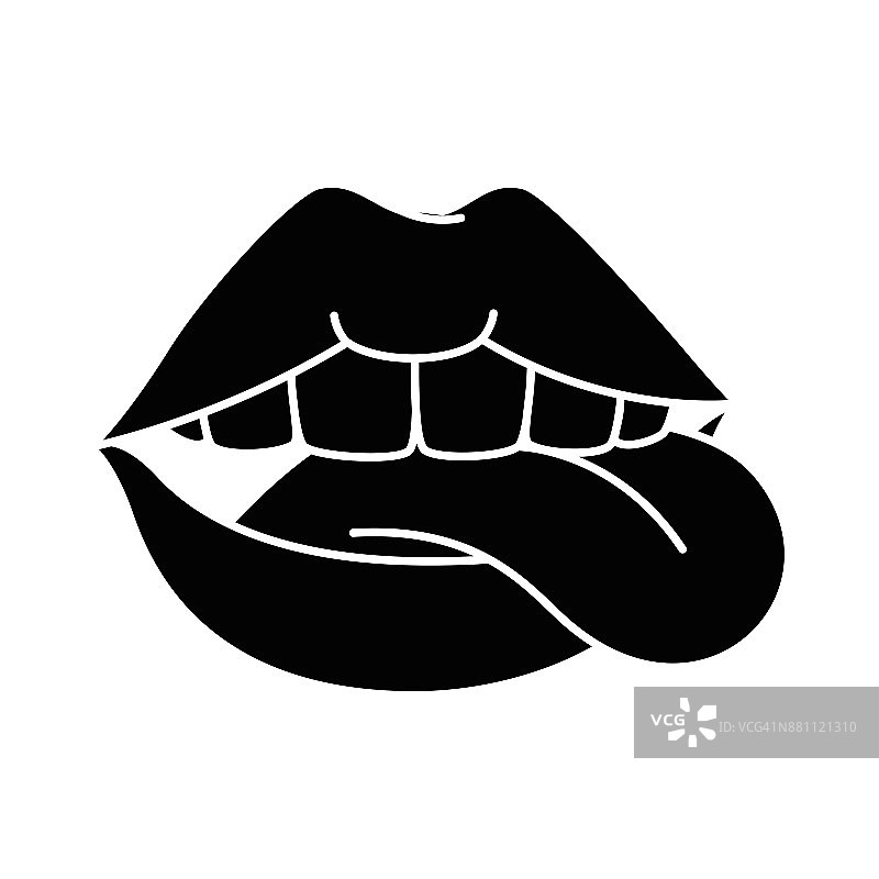 波普艺术的嘴唇和舌头图片素材