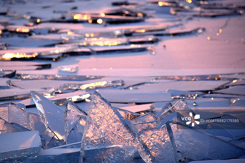 巴拉顿湖上的冰图片素材