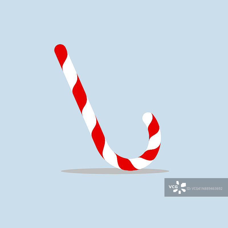 圣诞糖果手杖装饰明亮的糖果条纹甜棍芦苇新年和圣诞假期甜蜜的礼品平面设计元素装饰甜点食品孤立复古向量形象图片素材