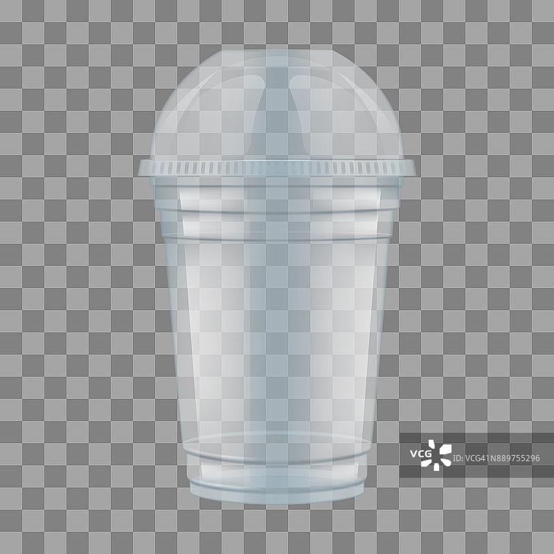 透明塑料杯与球形圆顶帽图片素材