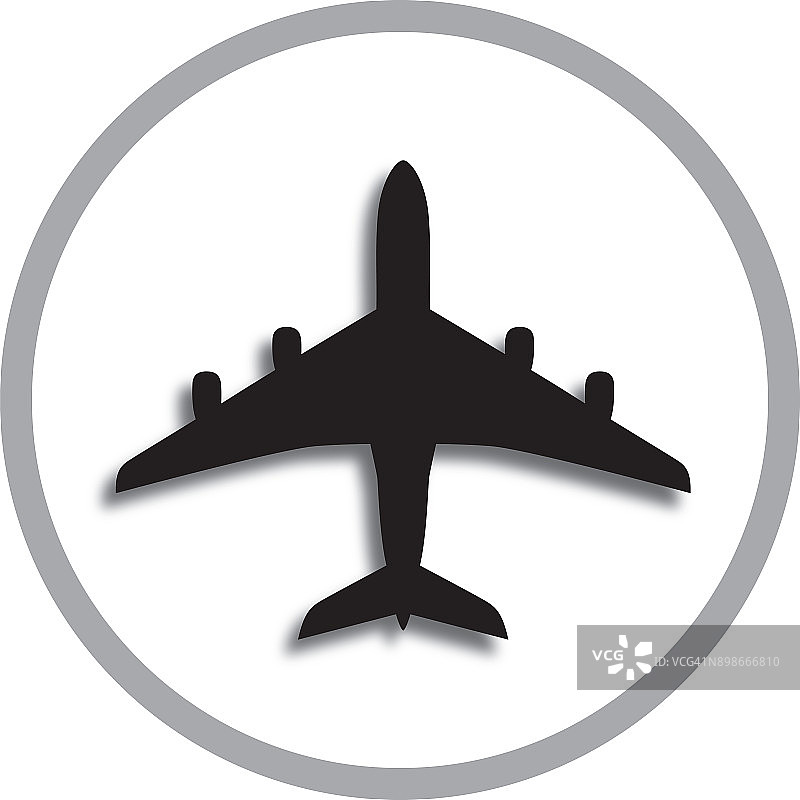 黑色和灰色的飞机图标图片素材