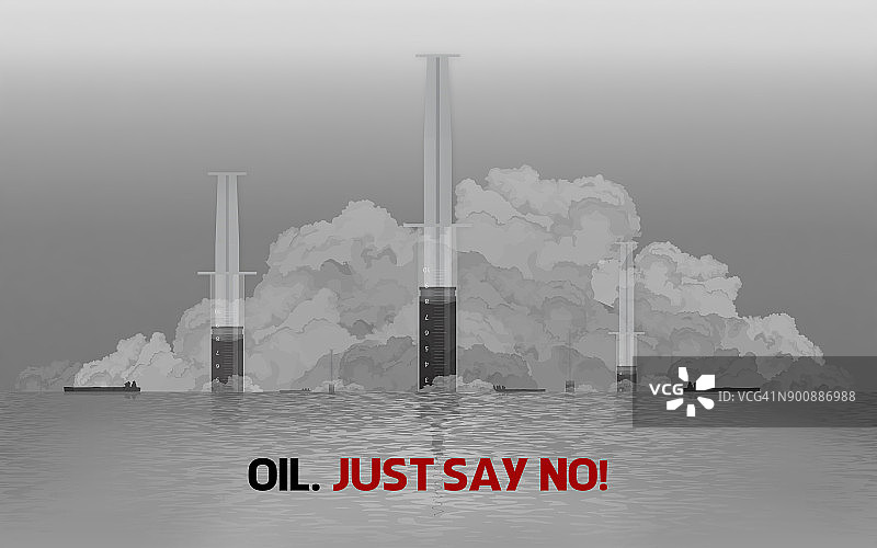 世界对石油的依赖。图片素材
