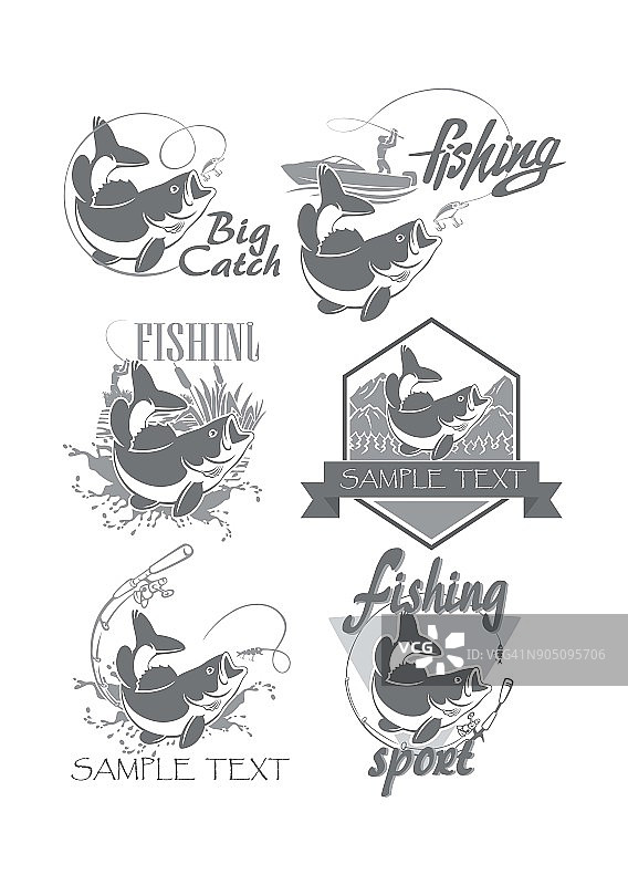 钓鱼的标志图片素材