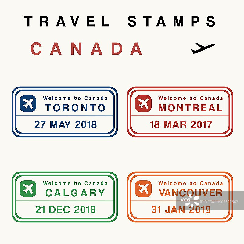 加拿大旅游券图片素材