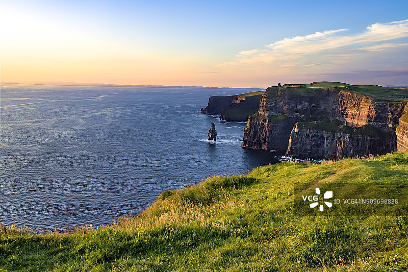风景秀丽的悬崖莫赫，利斯坎，爱尔兰图片素材