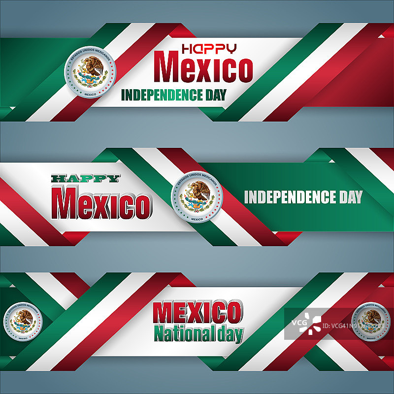 墨西哥，独立日庆典，网络横幅图片素材