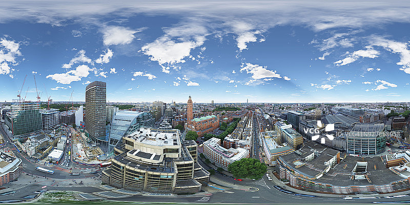 空中俯瞰维多利亚，伦敦，英国图片素材