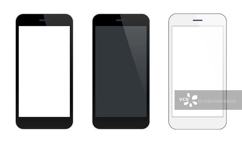 智能手机黑色和银色的颜色图片素材