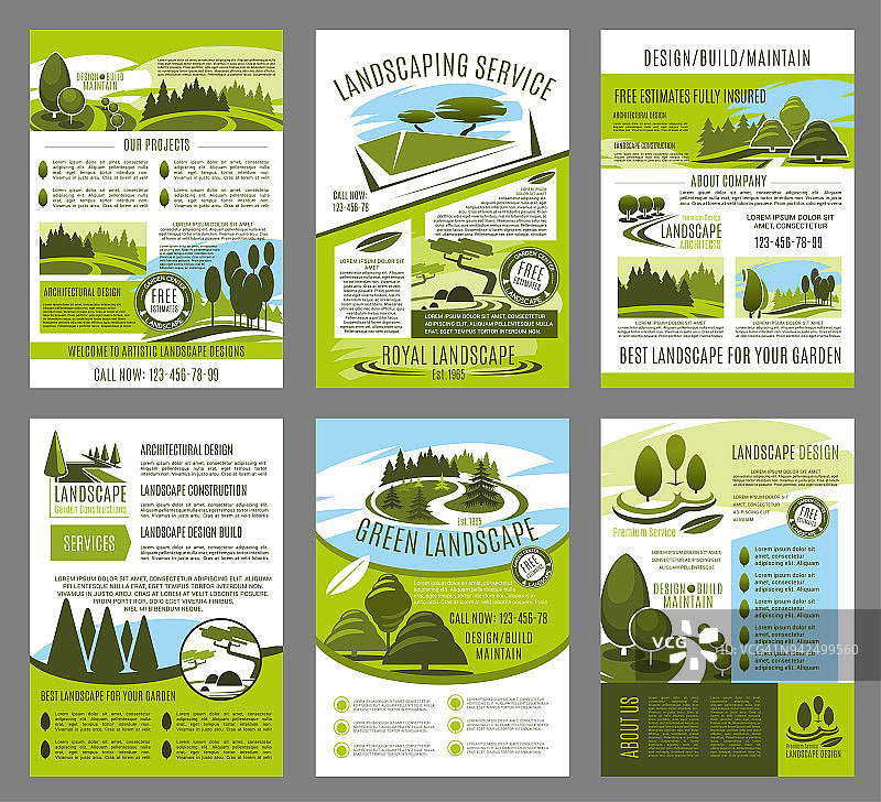 向量景观园林设计手册模板图片素材