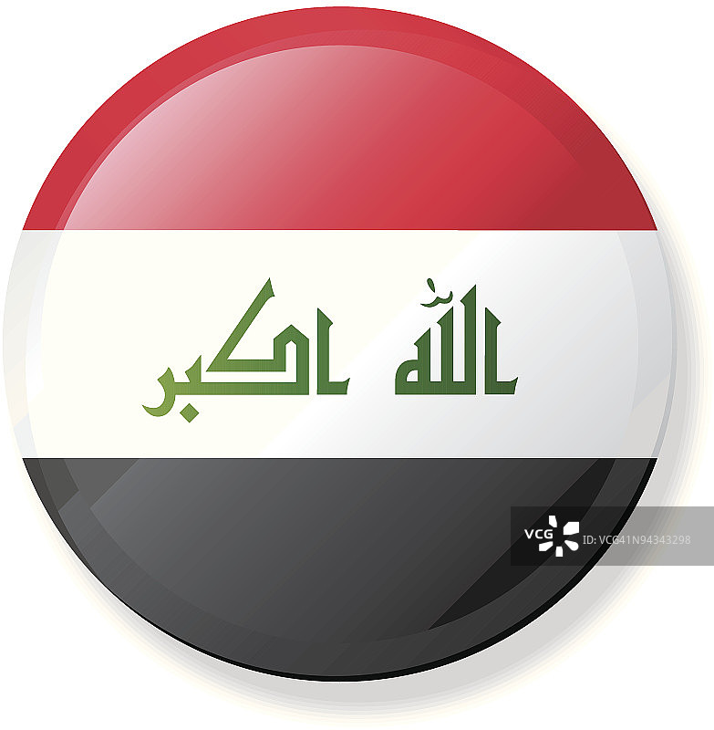 新的2008伊拉克-旗帜翻领纽扣图片素材