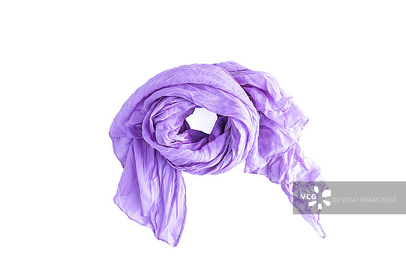 彩色图案的围巾，围巾孤立在白色的背景图片素材