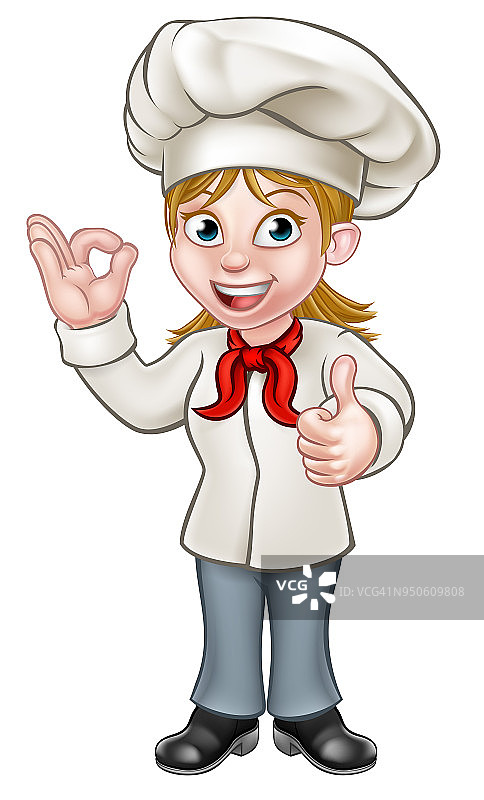 女厨师卡通人物图片素材