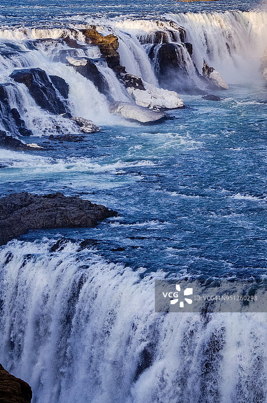 雷克雅维克附近的冰岛瀑布图片素材