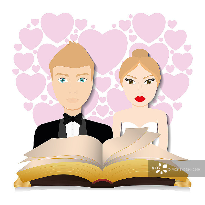 结婚新人圣经爱心背景卡图片素材