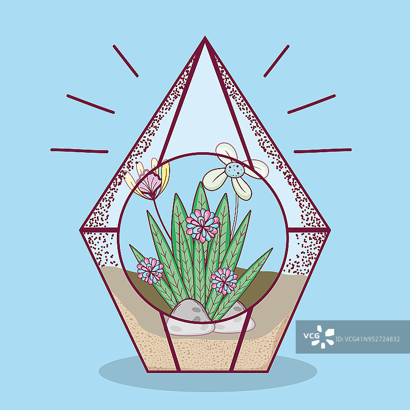 植物内多面体玻璃图片素材
