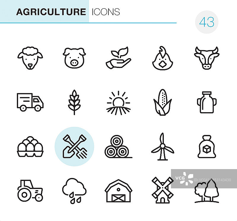 农业和农场-像素完美图标图片素材