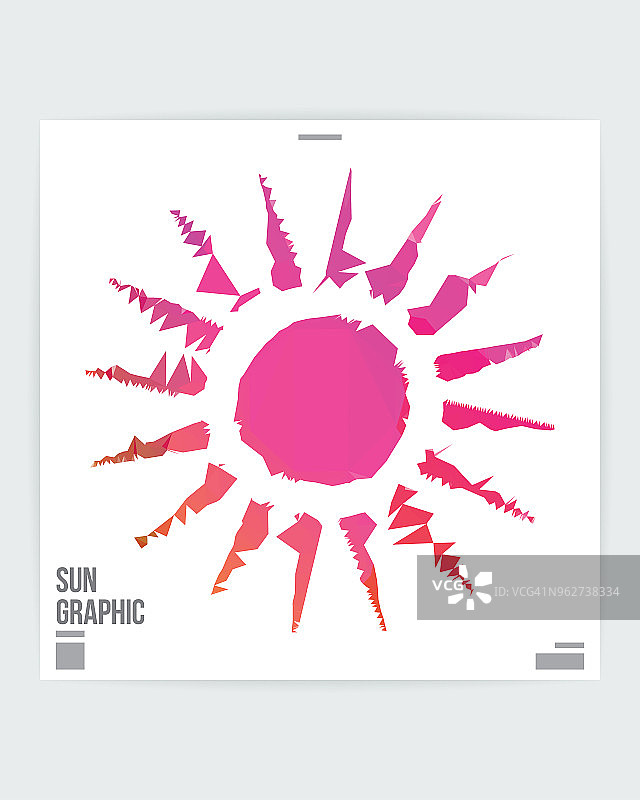 抽象太阳星平面设计海报布局模板图片素材