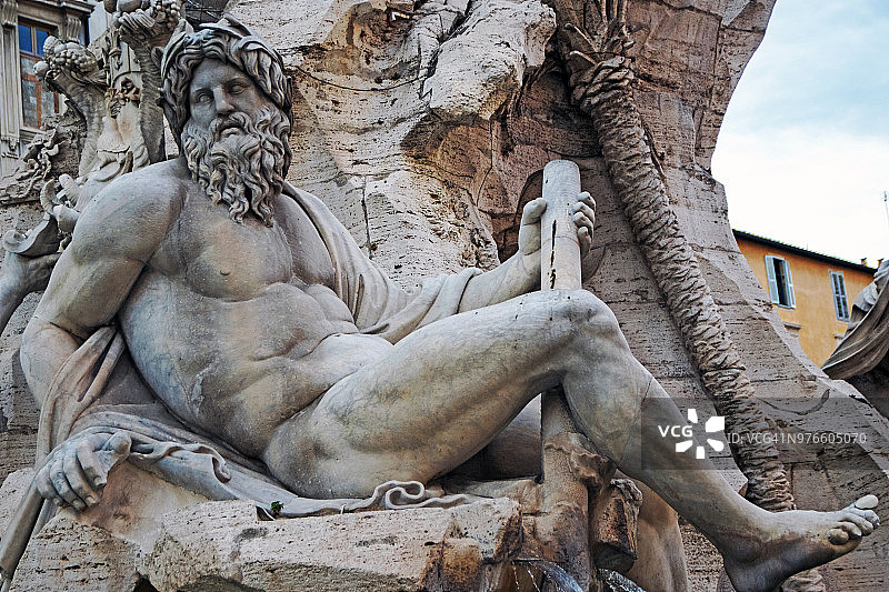 意大利罗马的四河喷泉图片素材