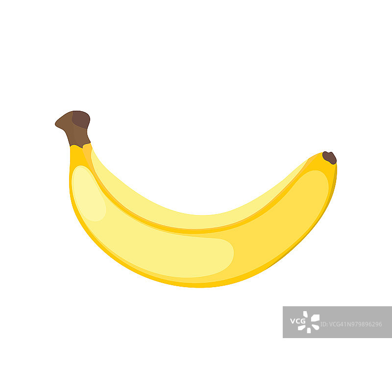 载体香蕉水果扁平花柱孤立在白色背景上图片素材