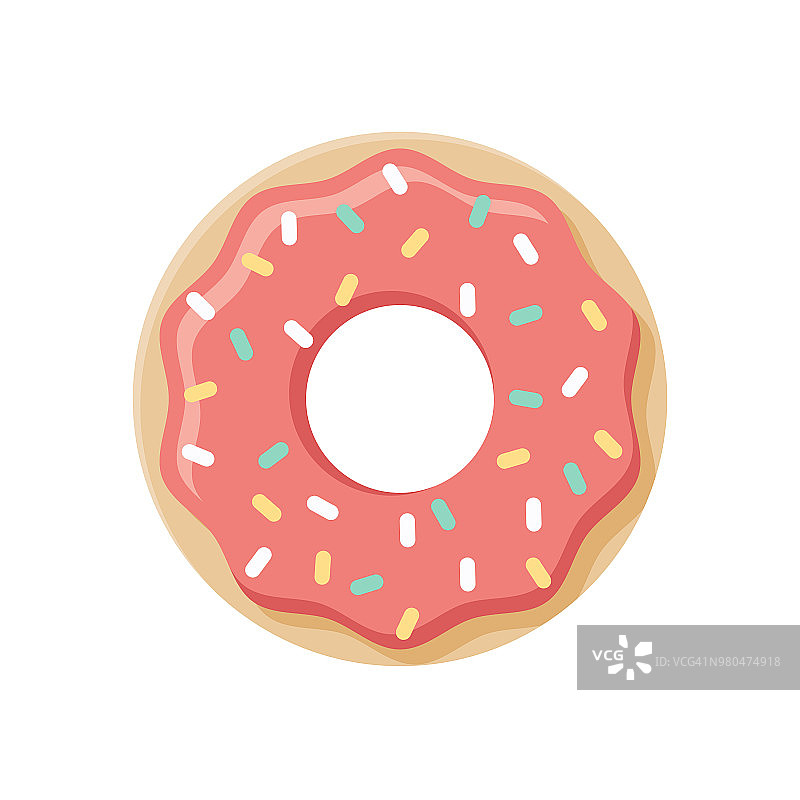 甜甜圈平面设计甜点图标图片素材