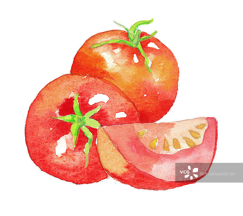 番茄和番茄楔图片素材