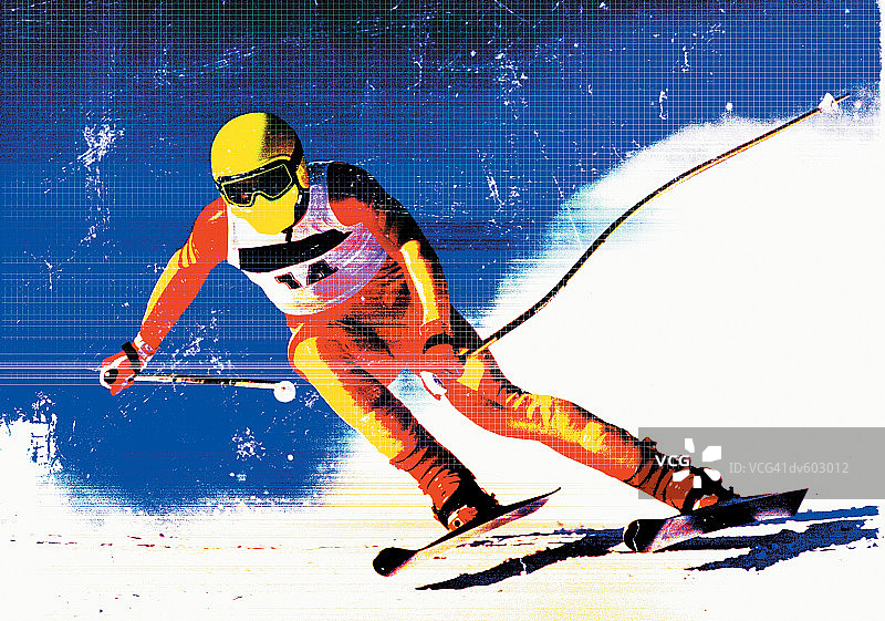 速降滑雪图片素材