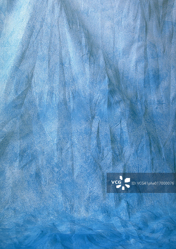 皱褶，浅蓝色图案织物，全框架图片素材