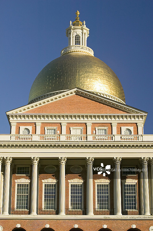 美国，马萨诸塞州，波士顿，马萨诸塞州联邦旧州议会大厦，州议会大厦图片素材