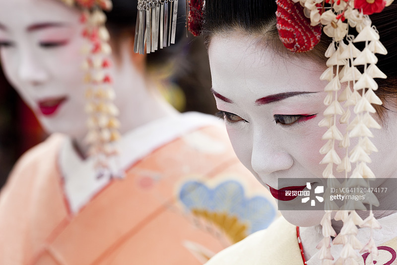 艺妓,日本京都图片素材