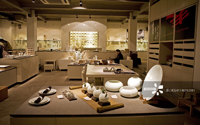 自旋陶瓷展厅。图片素材