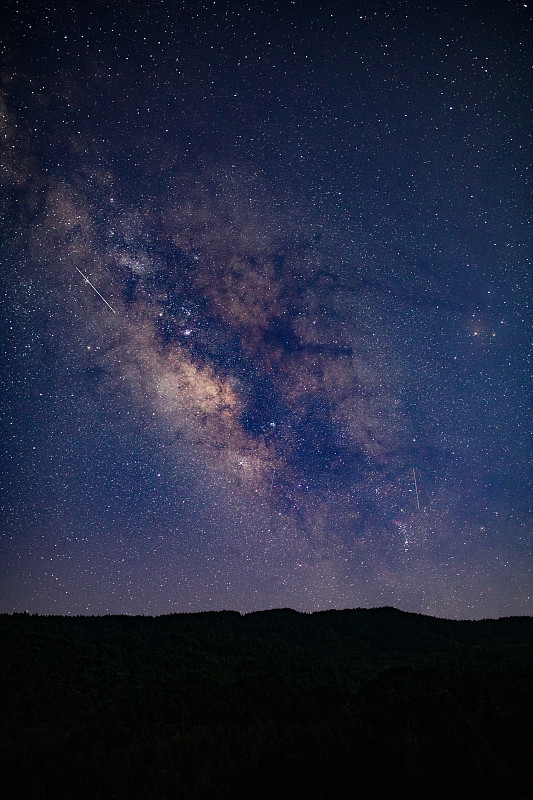 夜晚的星空银河图片素材