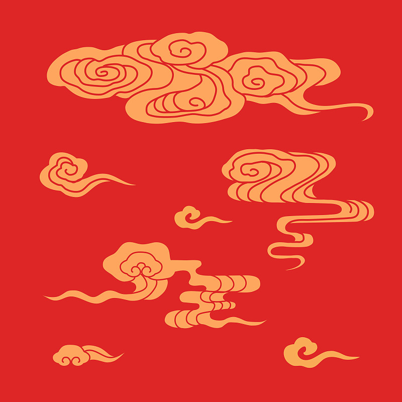 中国传统纹样经典祥云图图片素材