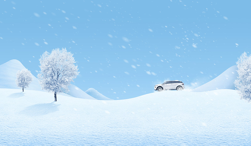 冬季景观，高山与雪景图片素材