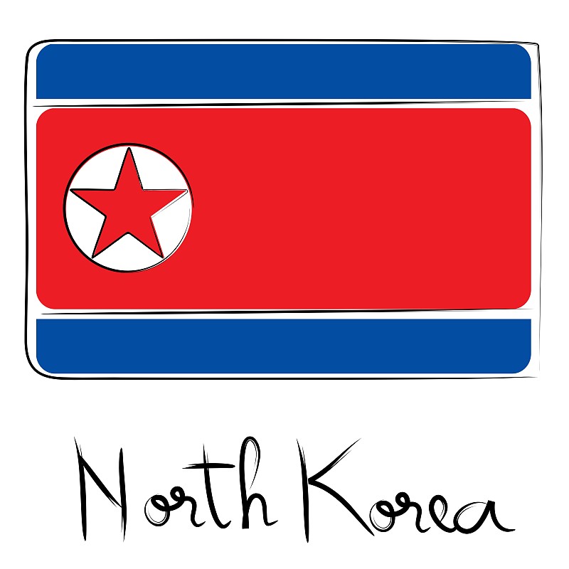 朝鲜国旗怎么画图片