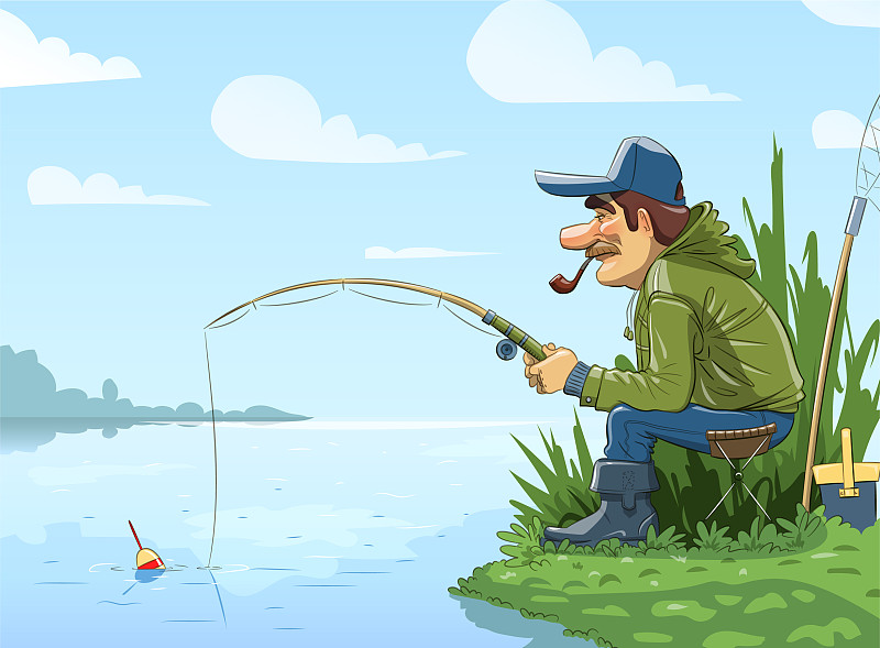 钓鱼人壁纸卡通图片图片