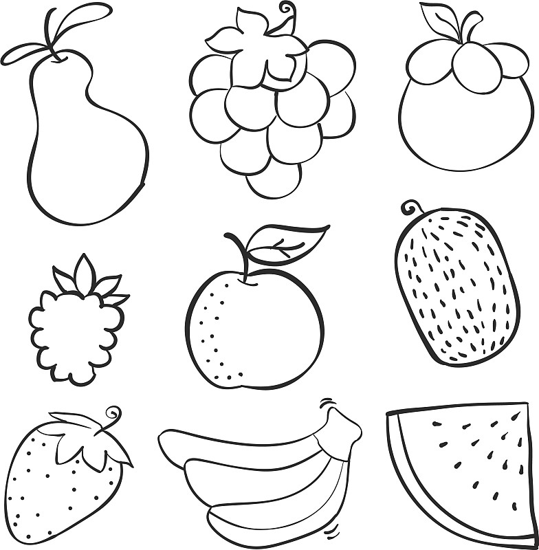 水果手绘涂鸦图片素材