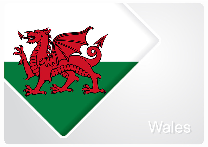 威尔士旗帜上的动物图片
