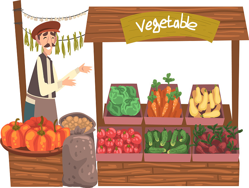 当地农贸市场的蔬菜以新鲜天然为主图片下载