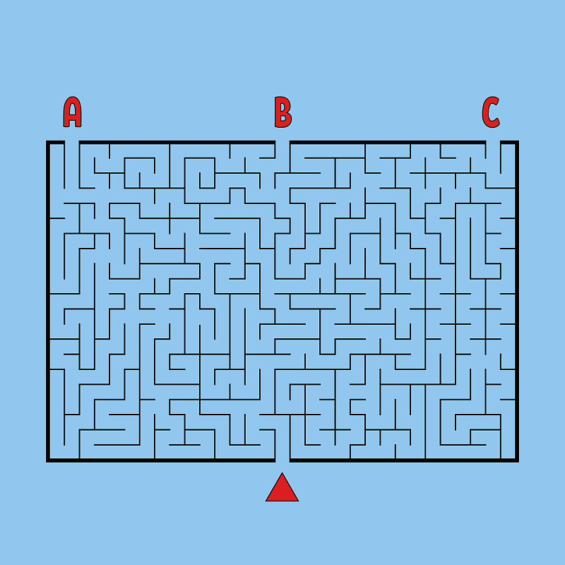 简单的迷宫 长方形图片
