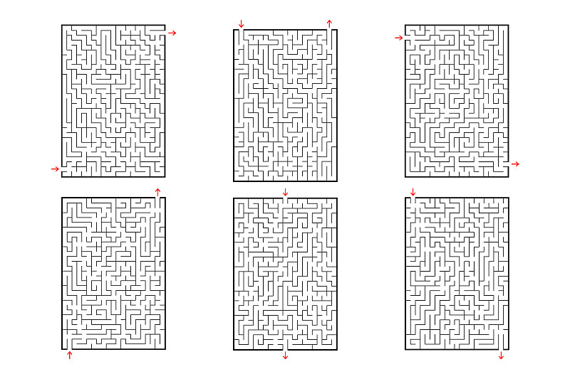 简单长方形迷宫怎么画图片